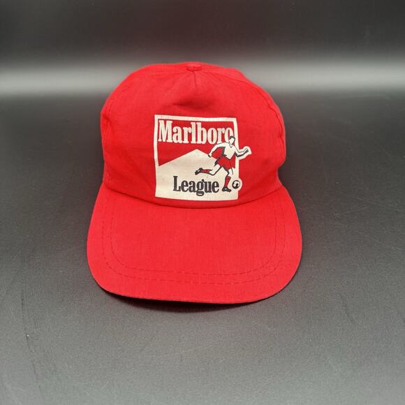 Vintage Marlboro Hat SnapBack Cap Marlboro League Soccer Football Rare OS - Picture 1 of 6